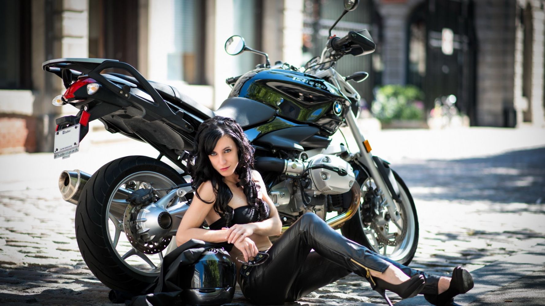 European women on bikes in Denver